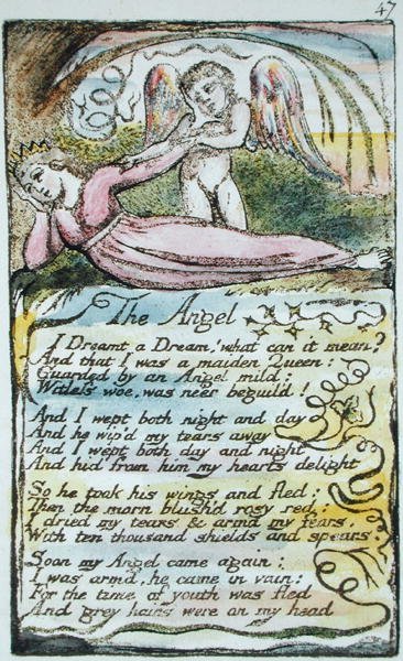 Der Engel, Platte 47 (Bentley 41) aus Songs of Innocence and of Experience (Bentley Copy L) 1789-94 von William Blake