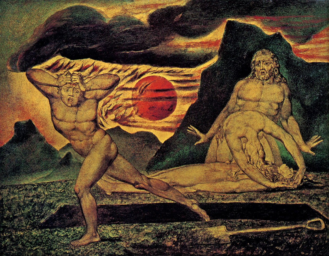 Der Körper Abels gefunden von Adam und Eva von William Blake