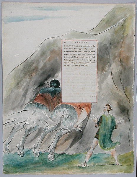 Die tödlichen Schwestern, Entwurf 70 aus Die Gedichte von Thomas Gray, 1797-98 von William Blake