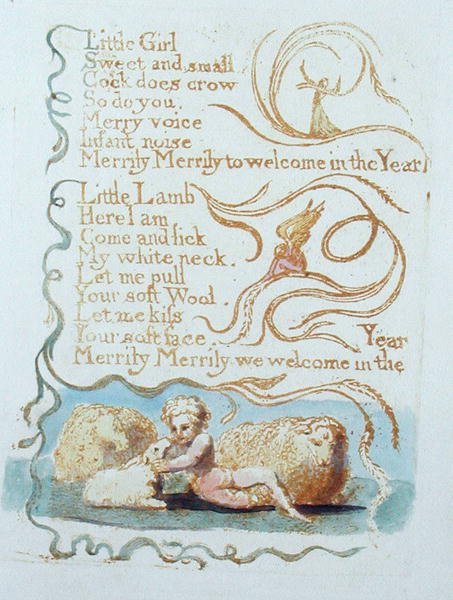 Das kleine Mädchen, Platte 26 aus Songs of Innocence, 1789 von William Blake