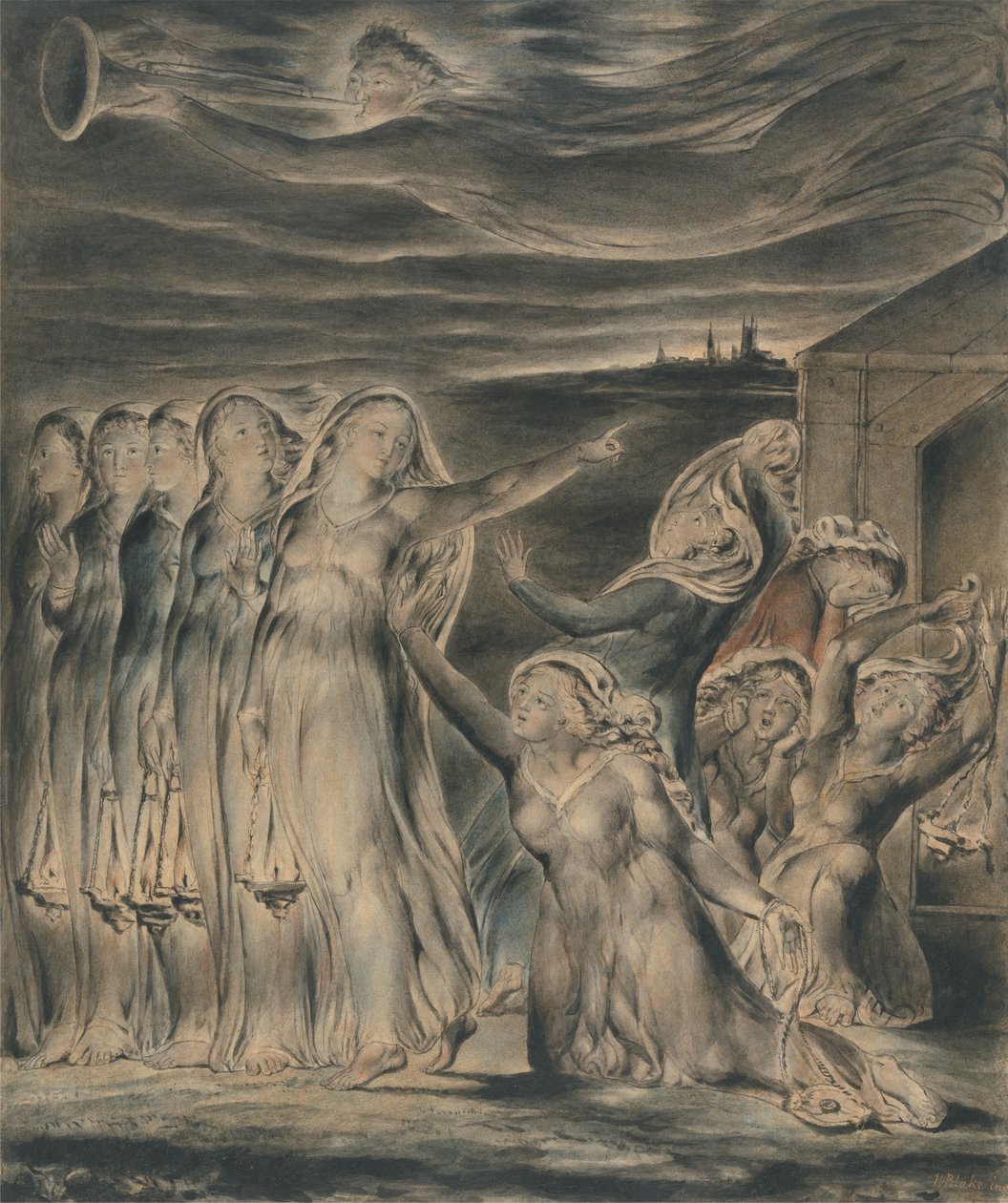 Das Gleichnis von den klugen und törichten Jungfrauen von William Blake