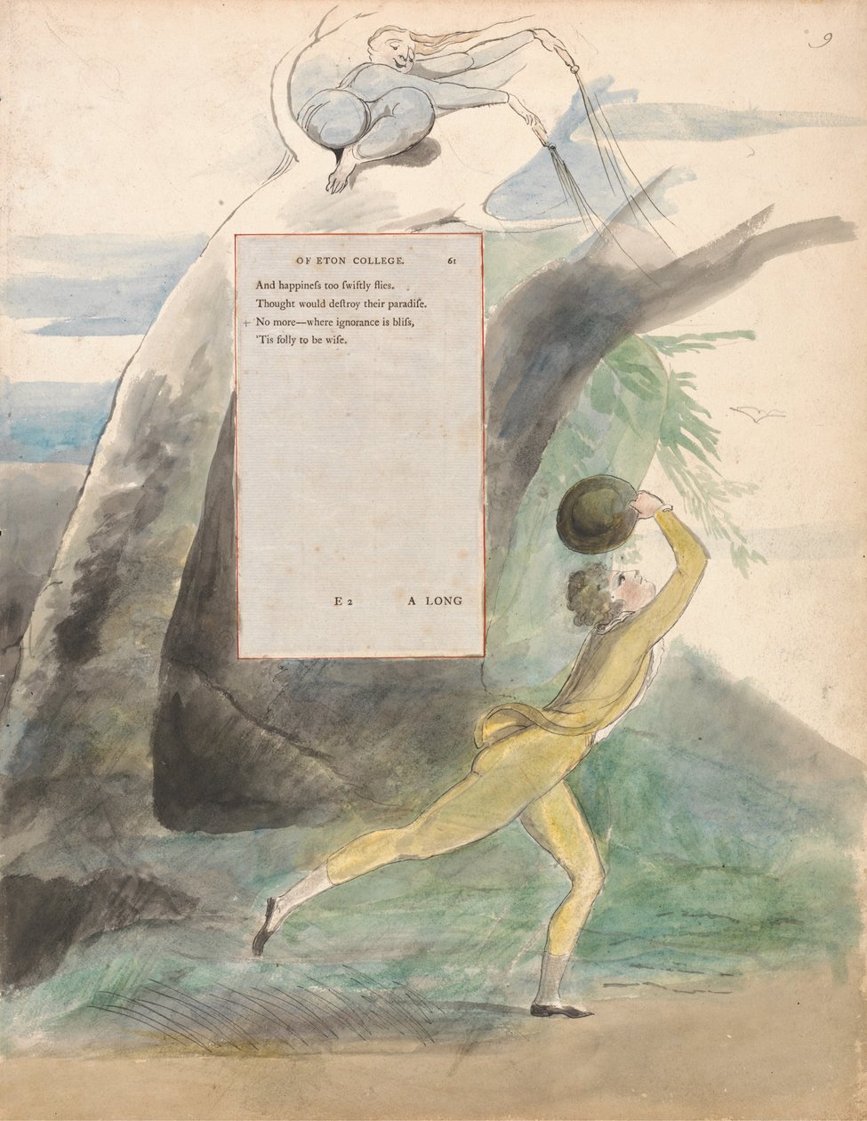 Die Gedichte von Thomas Gray, Design 21, Ode auf eine entfernte Aussicht auf das Eton College von William Blake