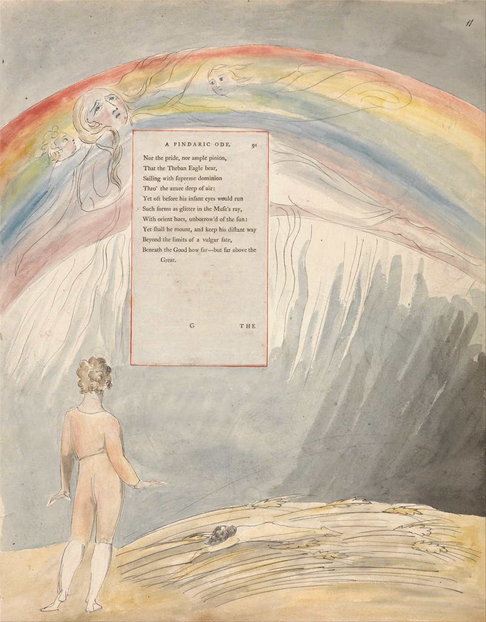 Die Gedichte von Thomas Gray, Design 51, Der Fortschritt der Poesie von William Blake