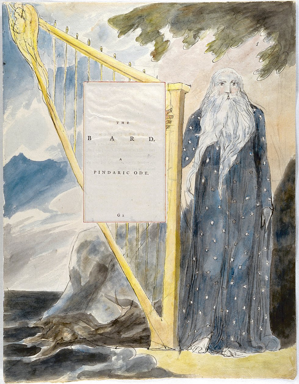 Die Gedichte von Thomas Gray, Design 53, Der Barde 01 von William Blake