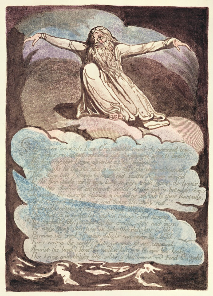 Die Antwort des Terrors, Platte 8 aus Amerika, eine Prophezeiung, 1793 von William Blake