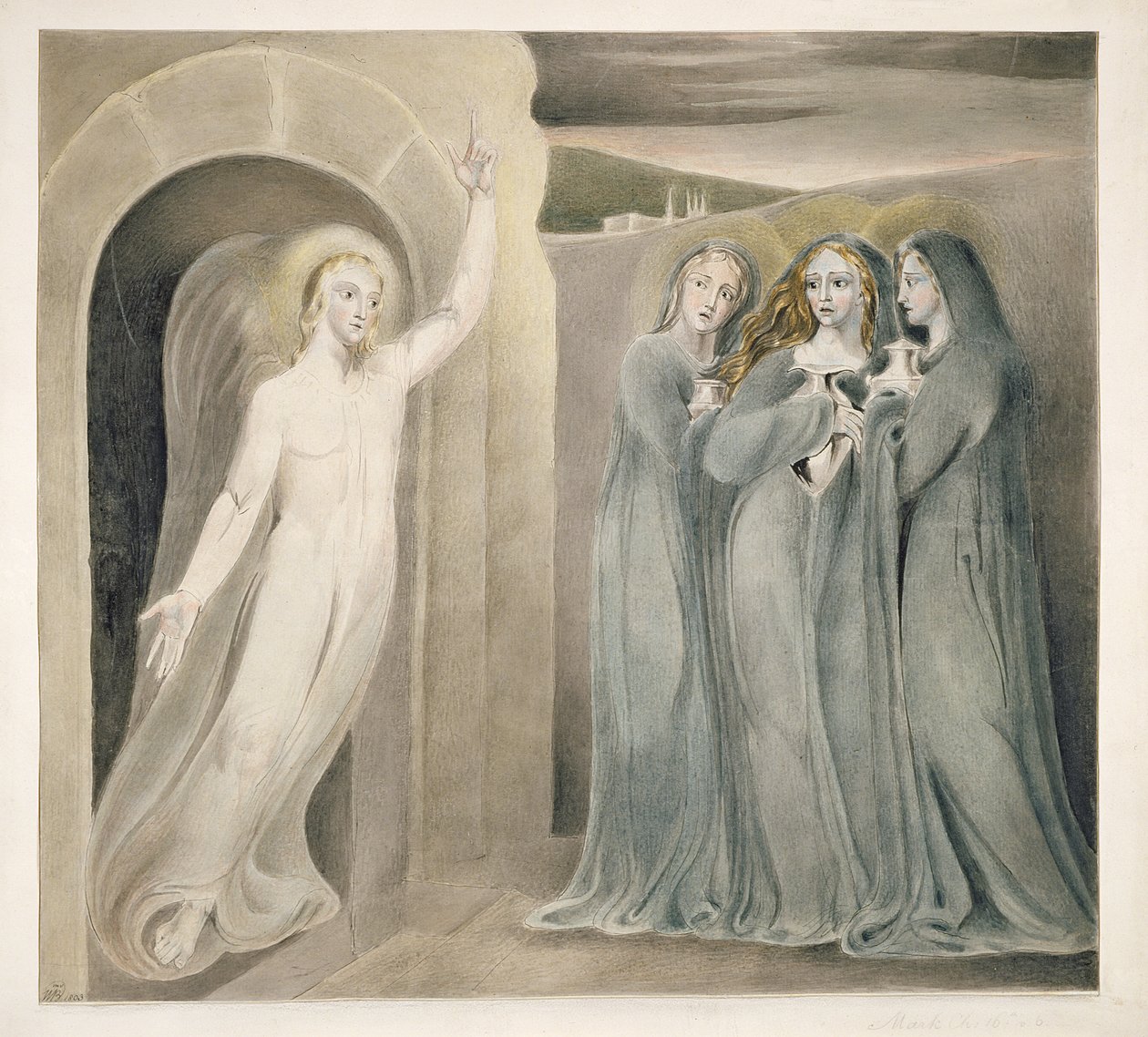 Die drei Marien am Grab, ca. 1800 von William Blake