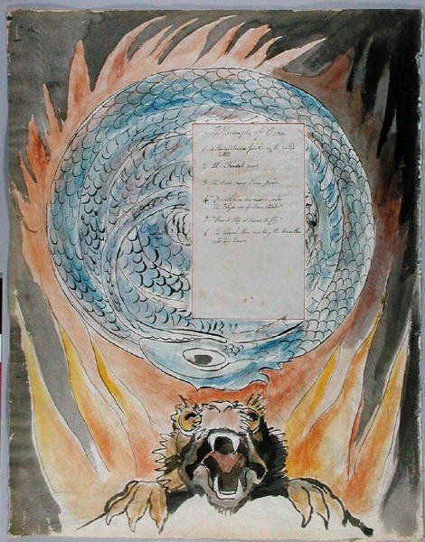 Die Triumphe von Owen, Design 86 aus Die Gedichte von Thomas Gray, 1797-1798 von William Blake