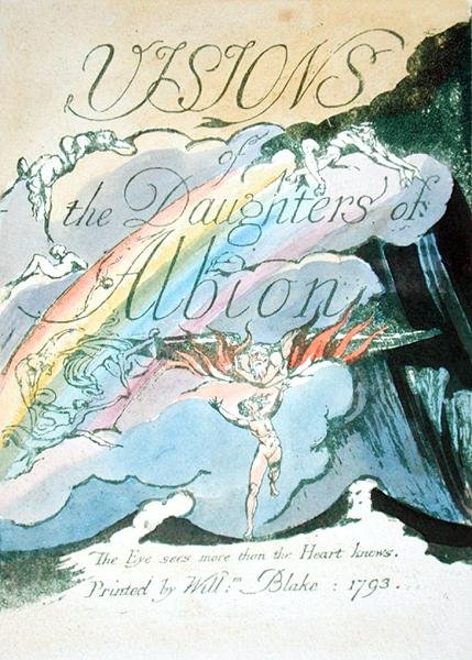 Titelseite, recto, Platte 2 aus Visionen der Töchter Albions, 1793 von William Blake