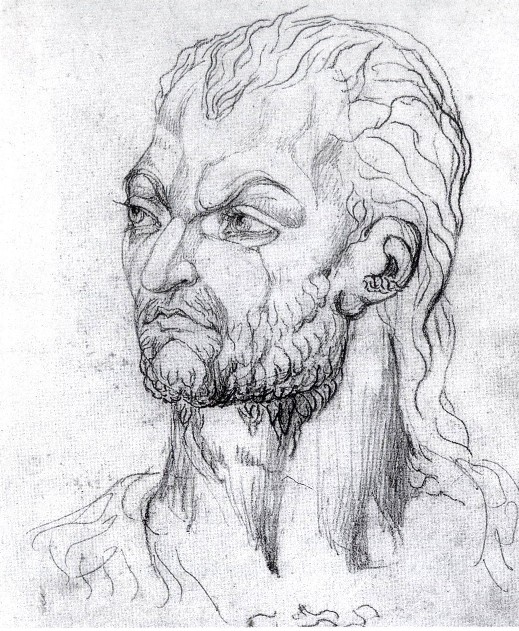 Visionäres Haupt von Owen Glendower von William Blake
