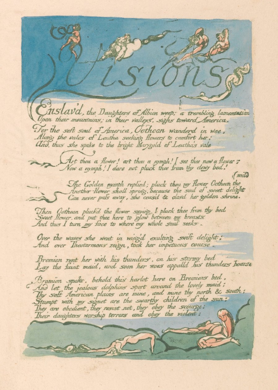 Visionen der Töchter Albions, Tafel 4, Visionen von William Blake