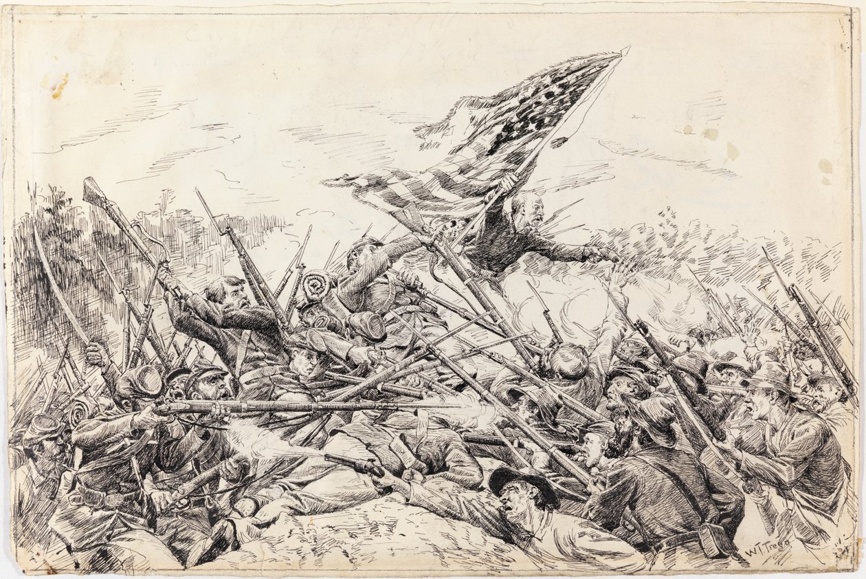 Hancocks Korps stürmt die Werke am Bloody Angle von William Brooke Thomas Trego