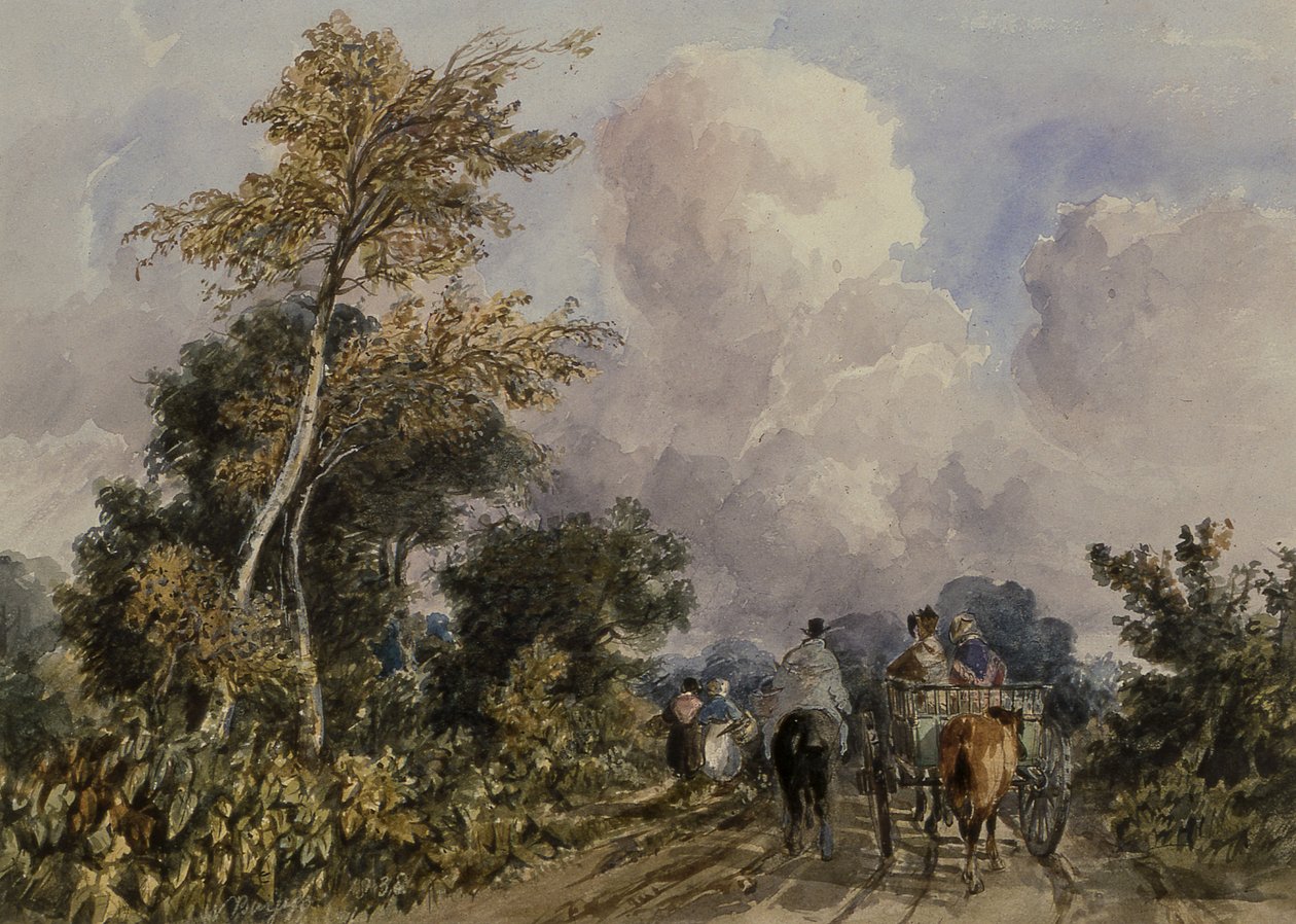 Auf der Deal Road, in der Nähe von Canterbury, 19. Jahrhundert von Henry William Burgess