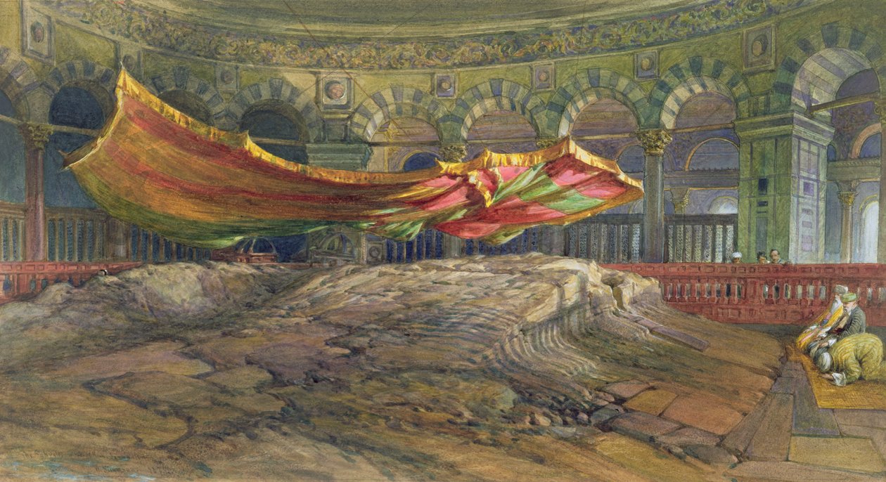 Die Sakrah oder Heilige Fels, Jerusalem, 1876 von William Crimea Simpson