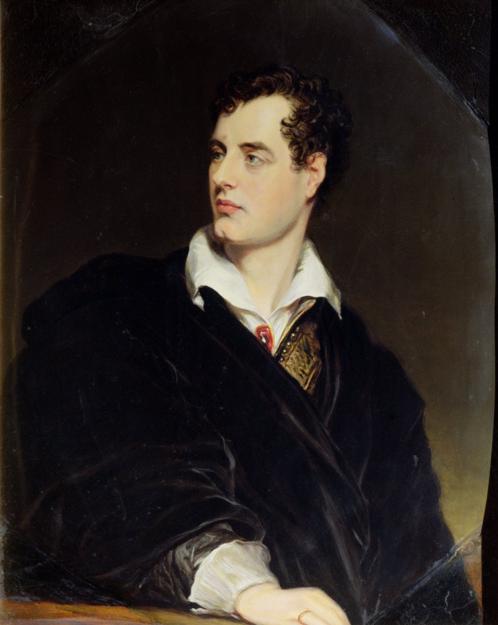 Lord Byron nach einem Porträt von Thomas Phillips, 1814 (Emaille) von William Essex