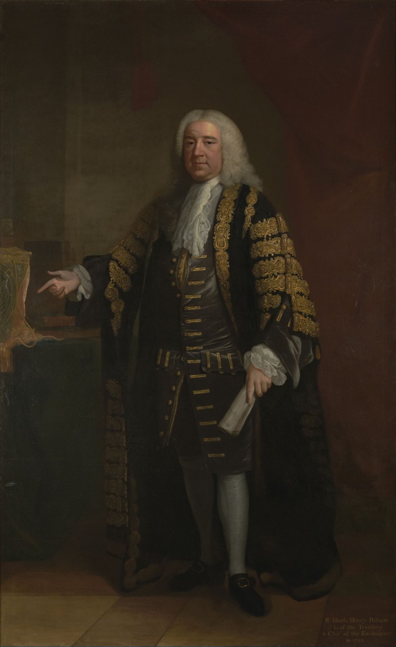 Porträt von Henry Pelham, britischer Premierminister (1694-1754) von William Hoare