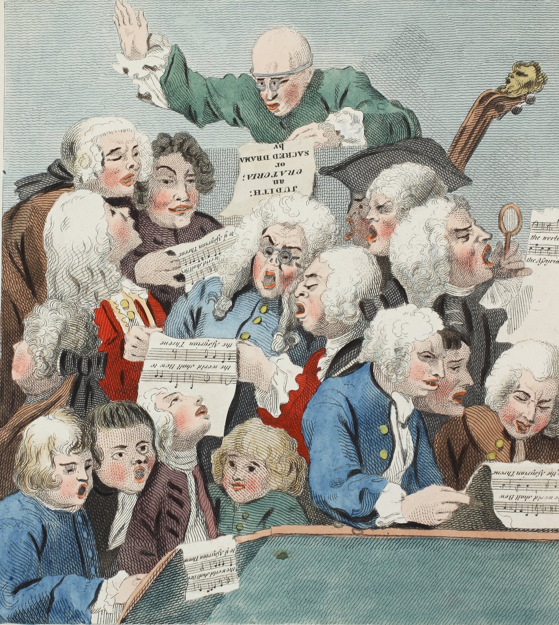 Der Chor oder die Probe des Oratoriums Judith, Illustration aus 