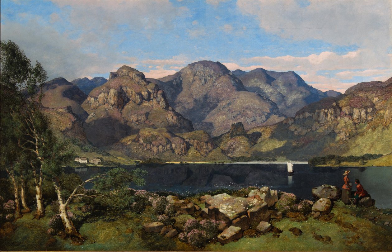 Derwentwater Blick Richtung Borrowdale, 1855 von William James Blacklock