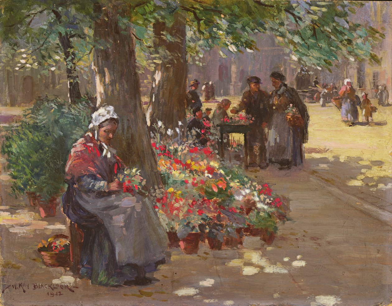 Die Blumenverkäuferin, 1912 von William Kay Blacklock