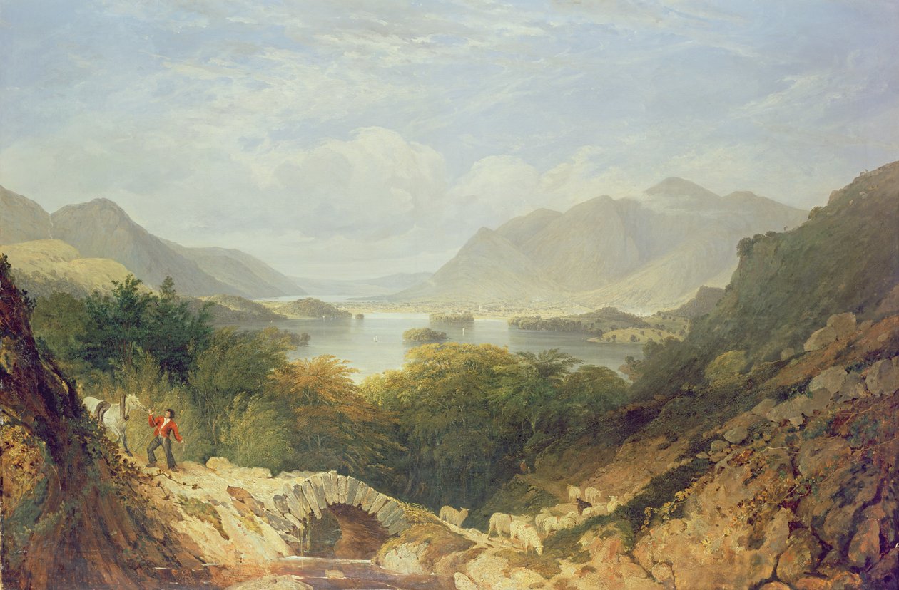 Derwent Water mit Ashness Bridge von William Linton