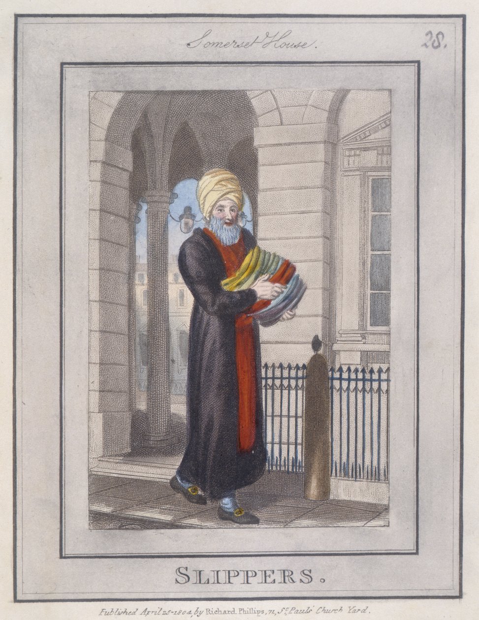 Pantoffeln, aus Description of the Plates, Representing the Itinerant Traders of London... von William Marshall after Craig
