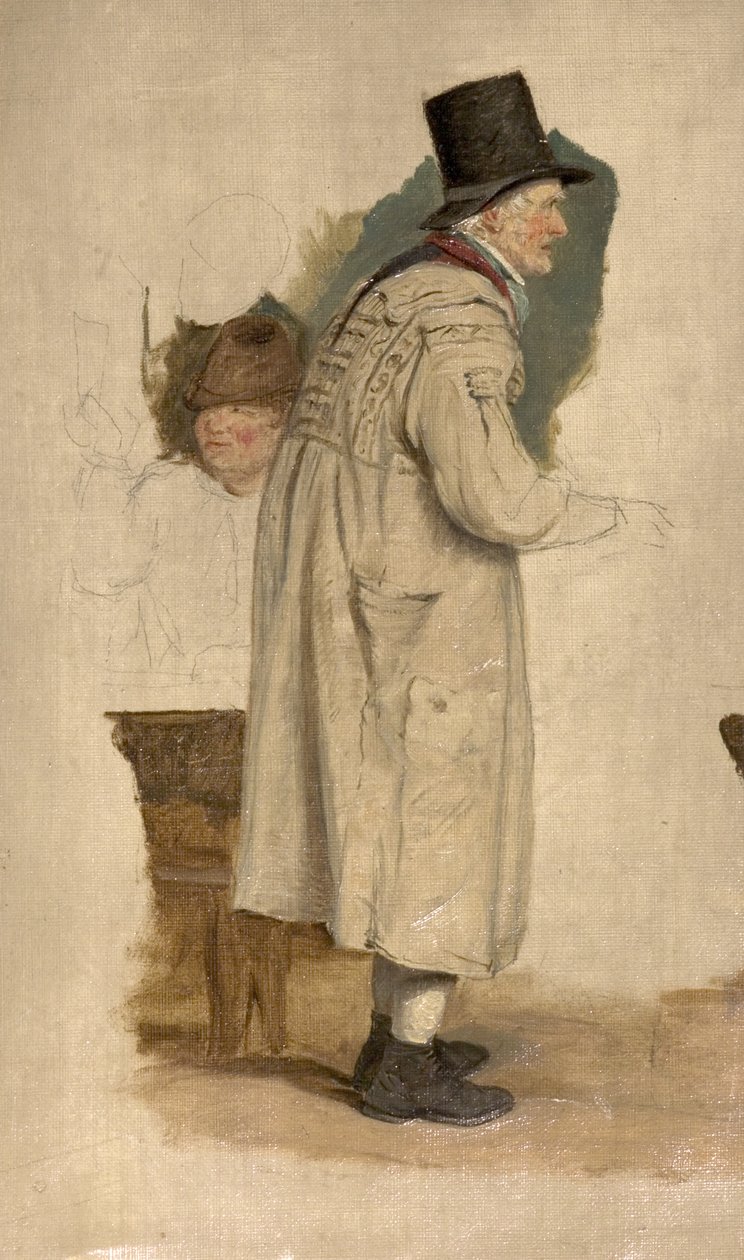 Ein alter Mann in einem Kittel von William Mulready