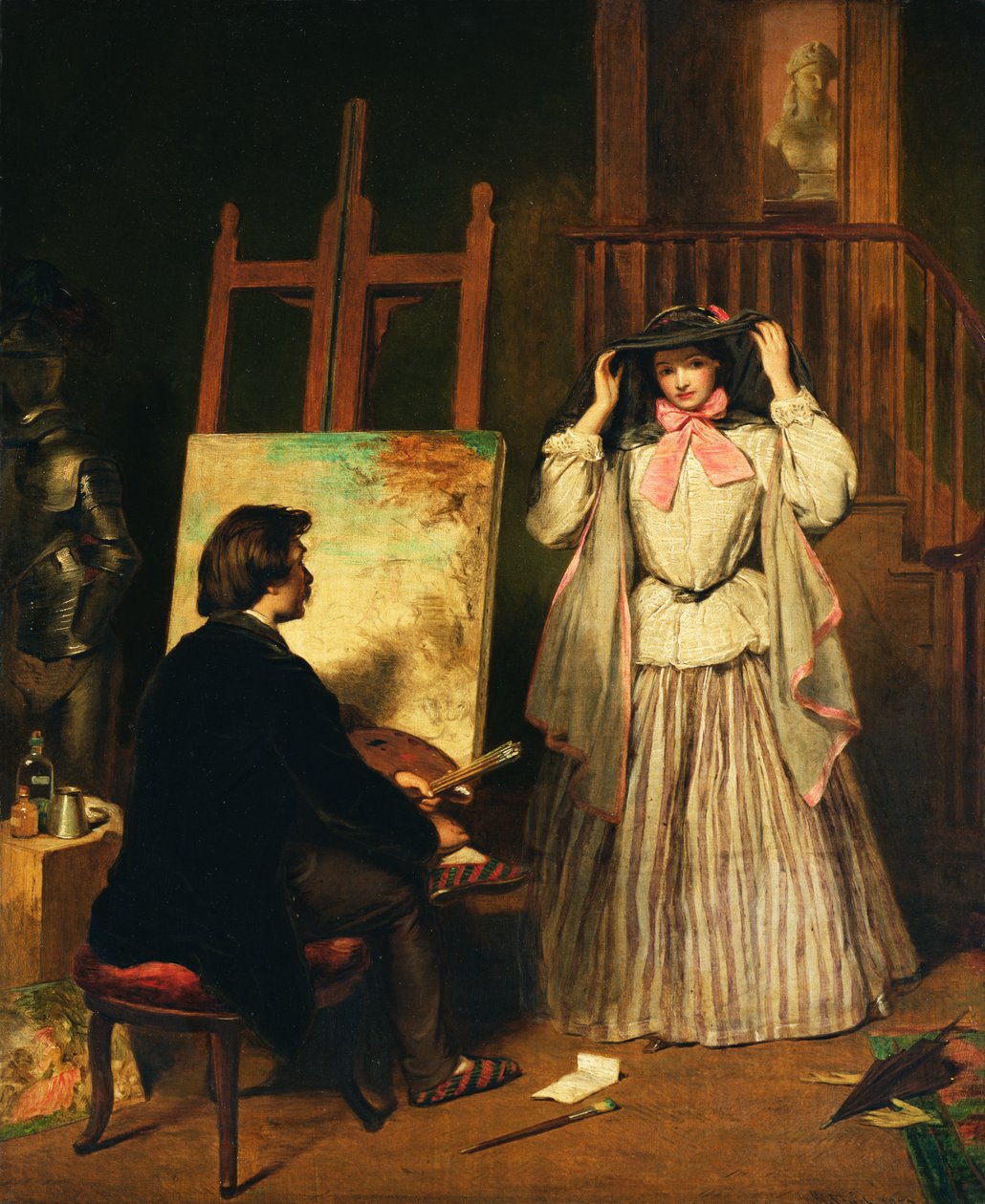 Das Modell des Künstlers, 1859 von William Powell Frith