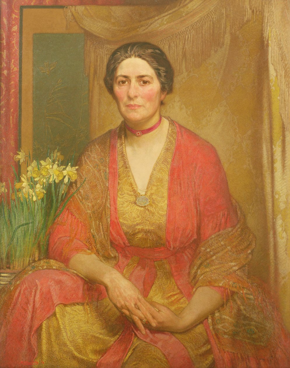 Porträt der Frau des Künstlers, 1918 von William Shackleton