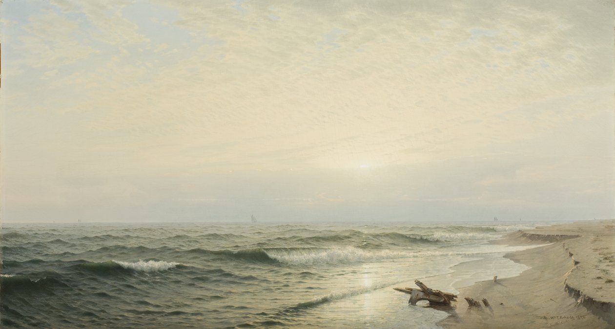 Strand bei Long Branch: Sonnenaufgang von William Trost Richards