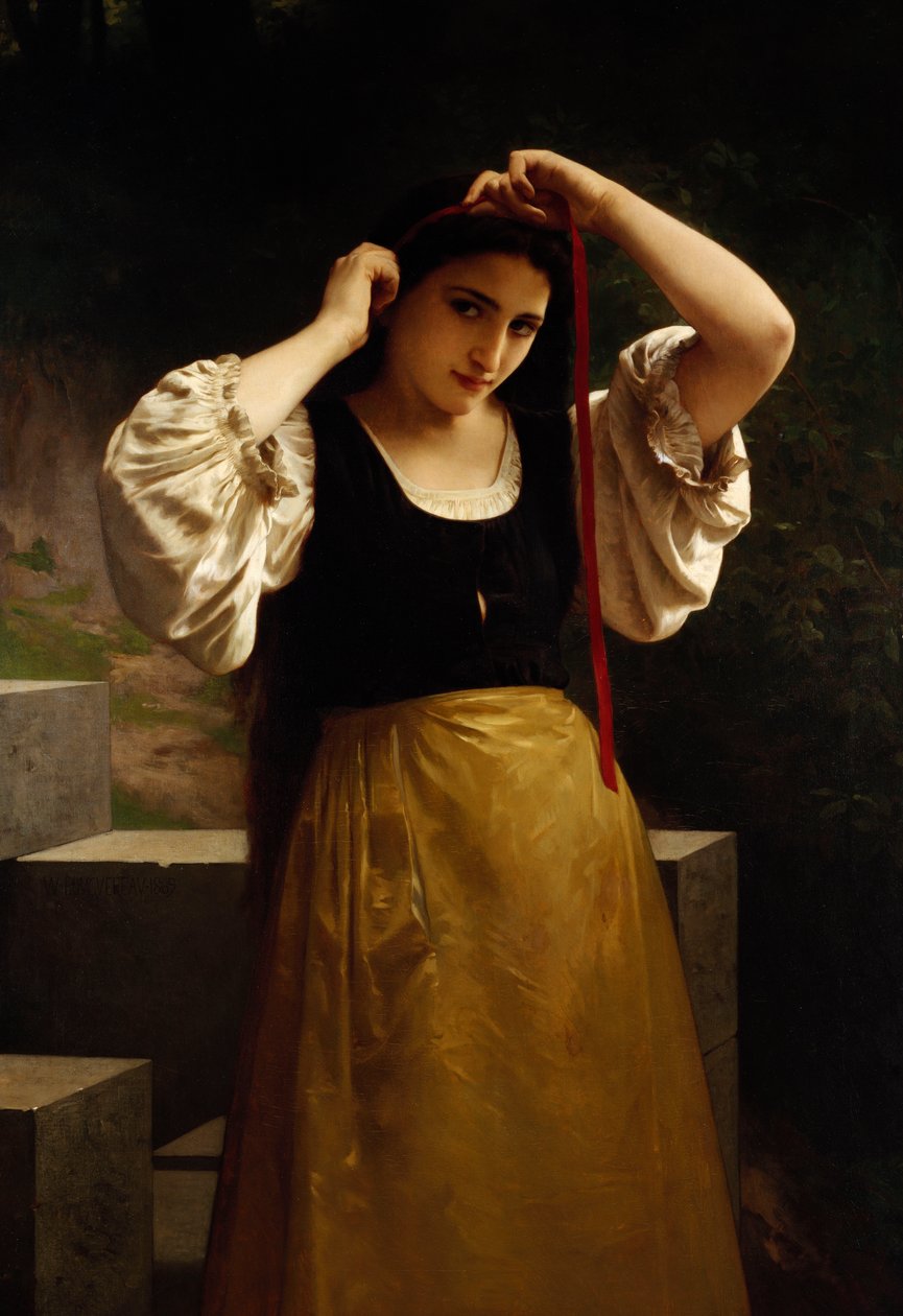 Das rote Band, 1869 von William Adolphe Bouguereau