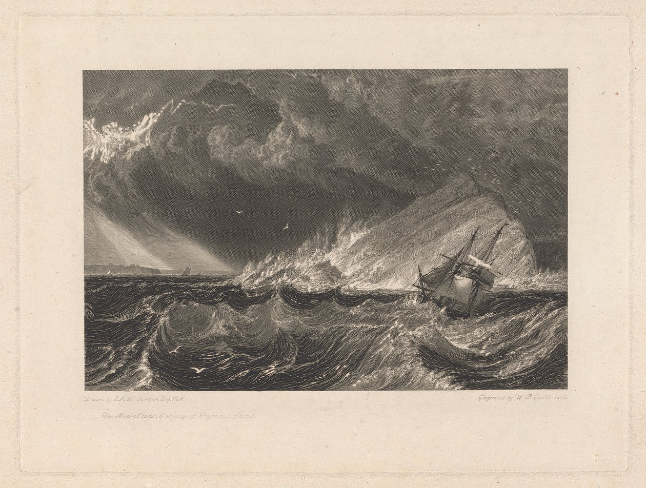 Die Mewstone, Eingang von Plymouth Sound von William Bernard Cooke