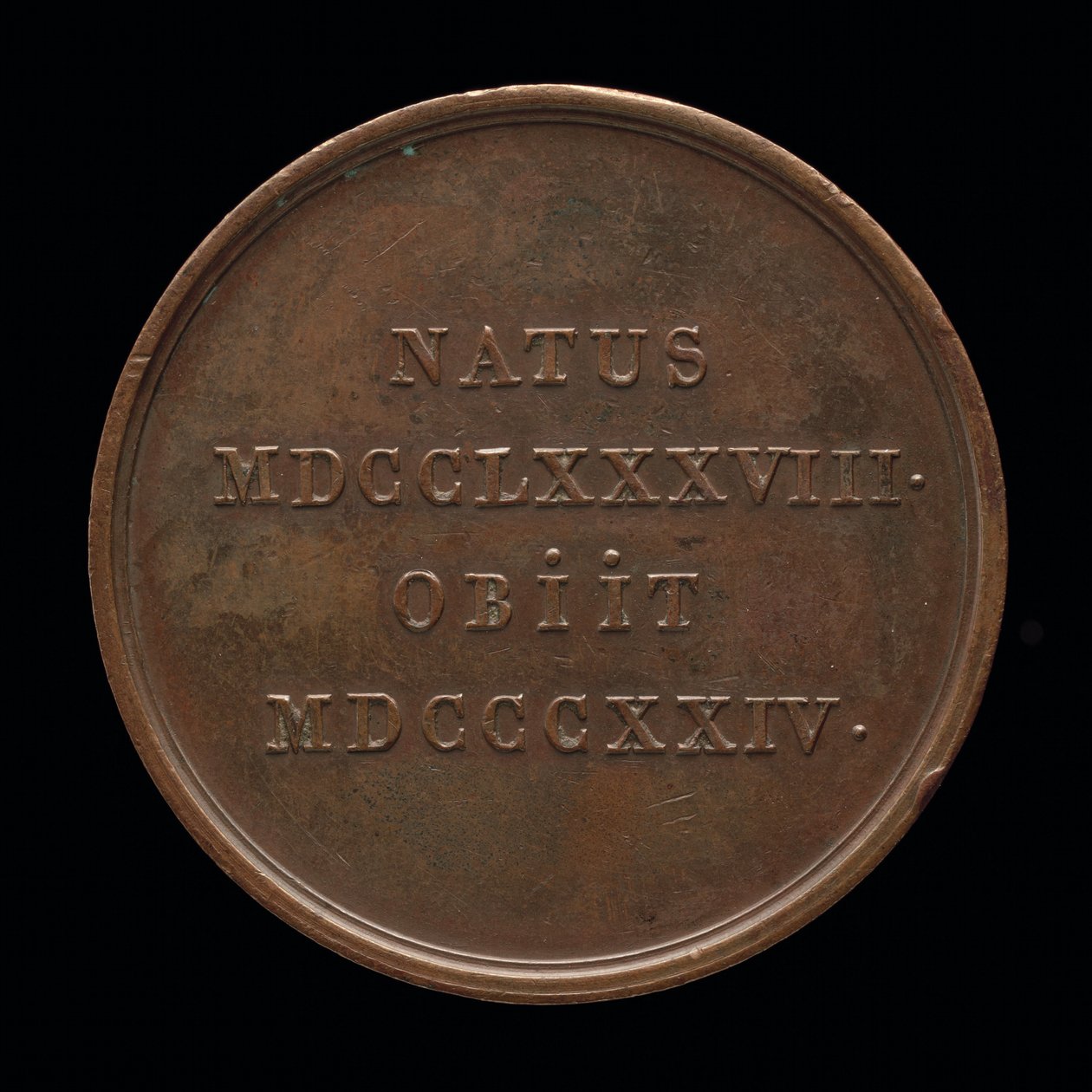 Inschrift [Rückseite], 1824 von William Binfield