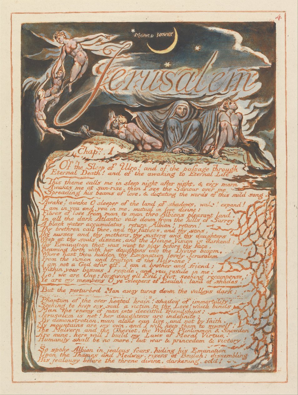 Jerusalem, Tafel 4, Jerusalem, Kap. 1.... von William Blake