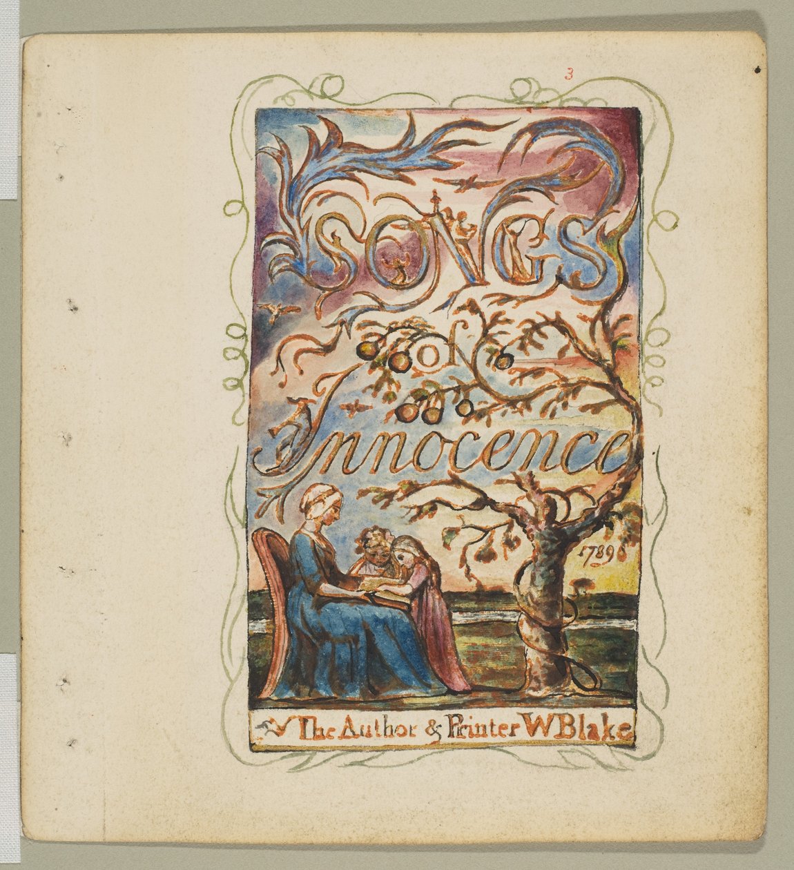 Songs of Innocence: Titelseite, ca. 1825 von William Blake