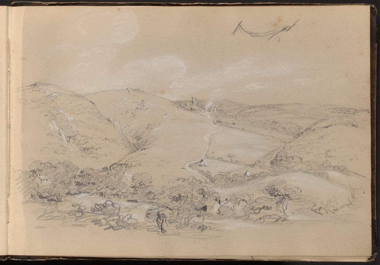 Hügel- und Talszene von William Brockedon