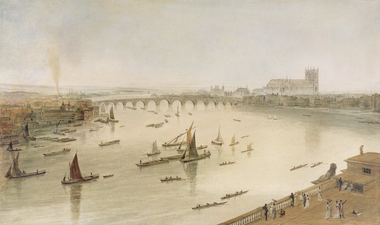 Westminster Bridge vom Somerset House, 1805 von William Daniell