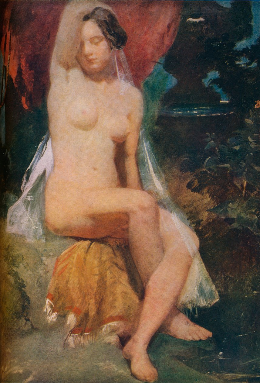 Frau an einem Brunnen, um 1840 von William Etty
