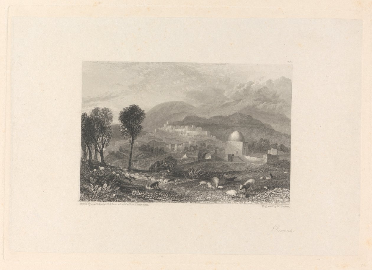 Ramah und Rachels Grab von William Finden