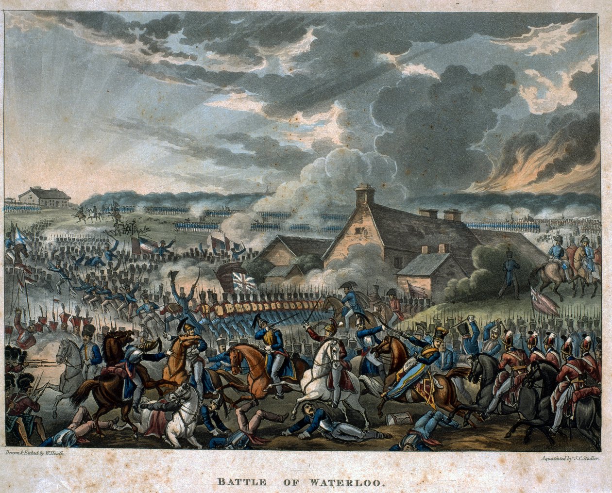 Schlacht von Waterloo von William Heath
