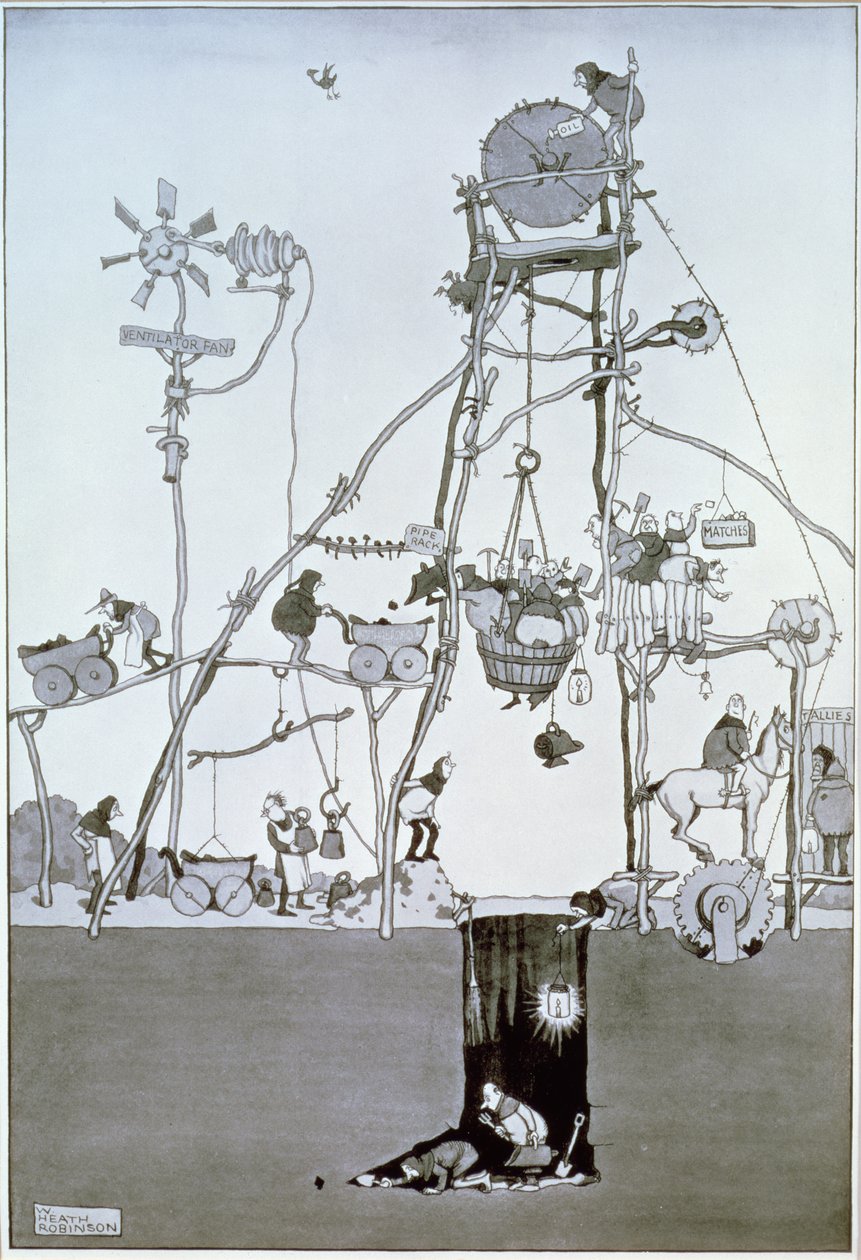 Grubenanlage, ca. 1930 von William Heath Robinson
