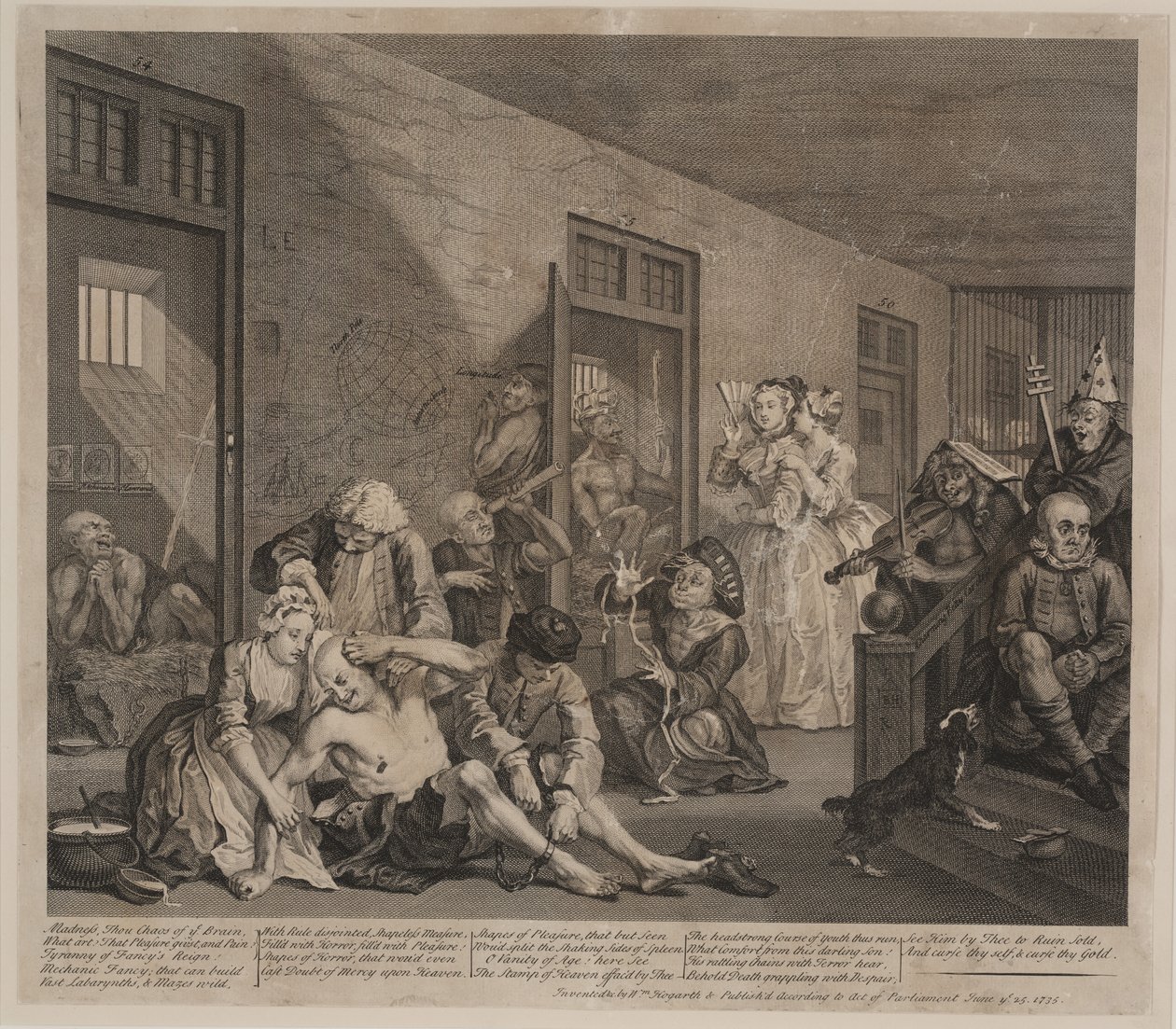 Der Lebenslauf eines Wüstlings, Platte 8 von William Hogarth