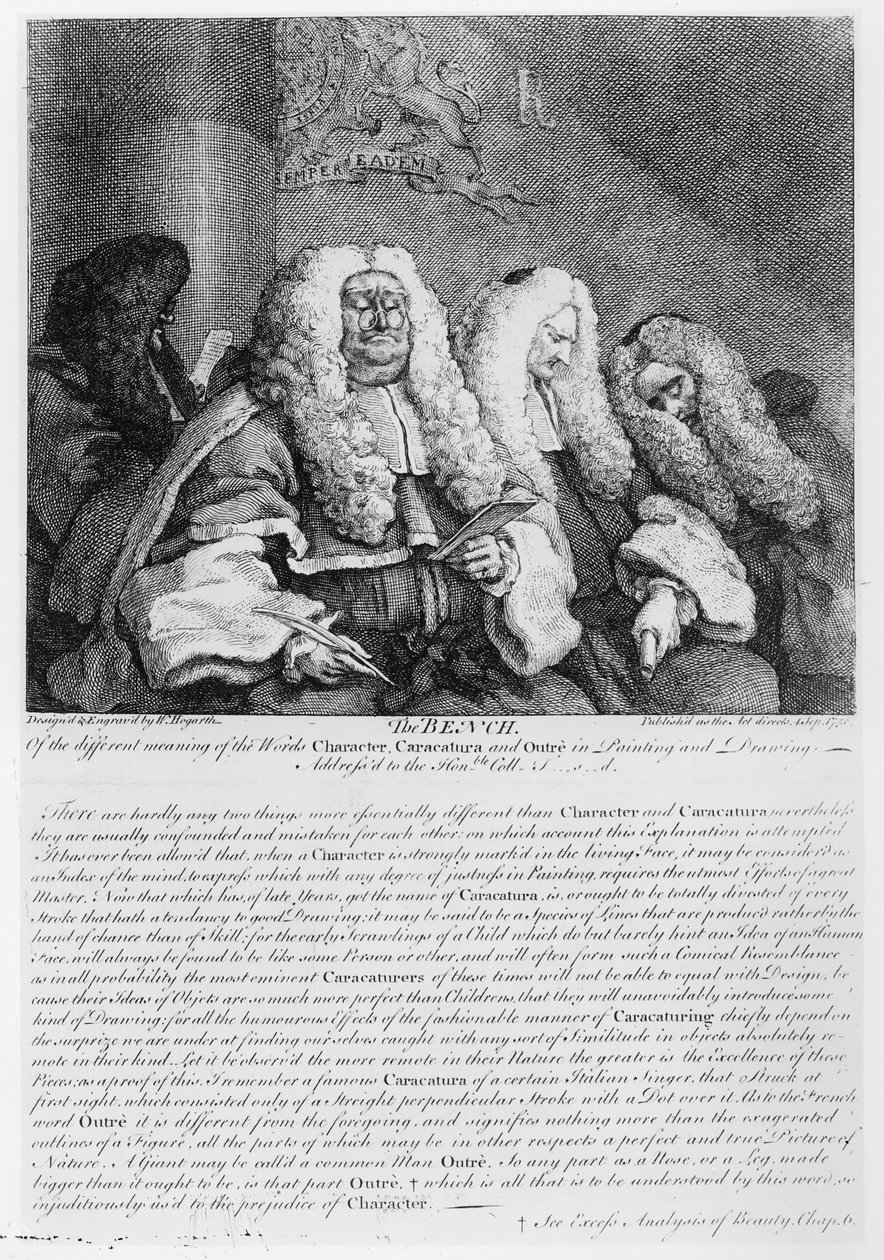 Die Bank, 1758 von William Hogarth