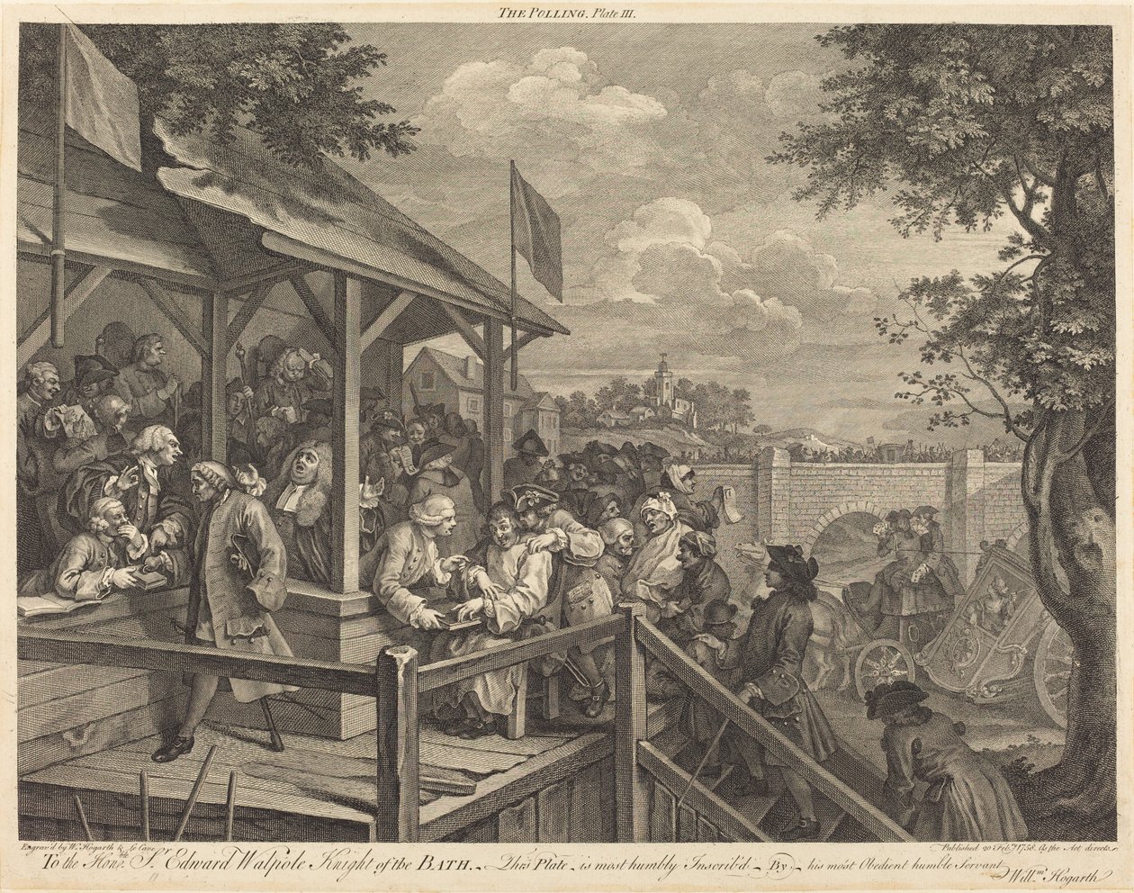 Die Abstimmung von William Hogarth and Francois Morellon de La Cave