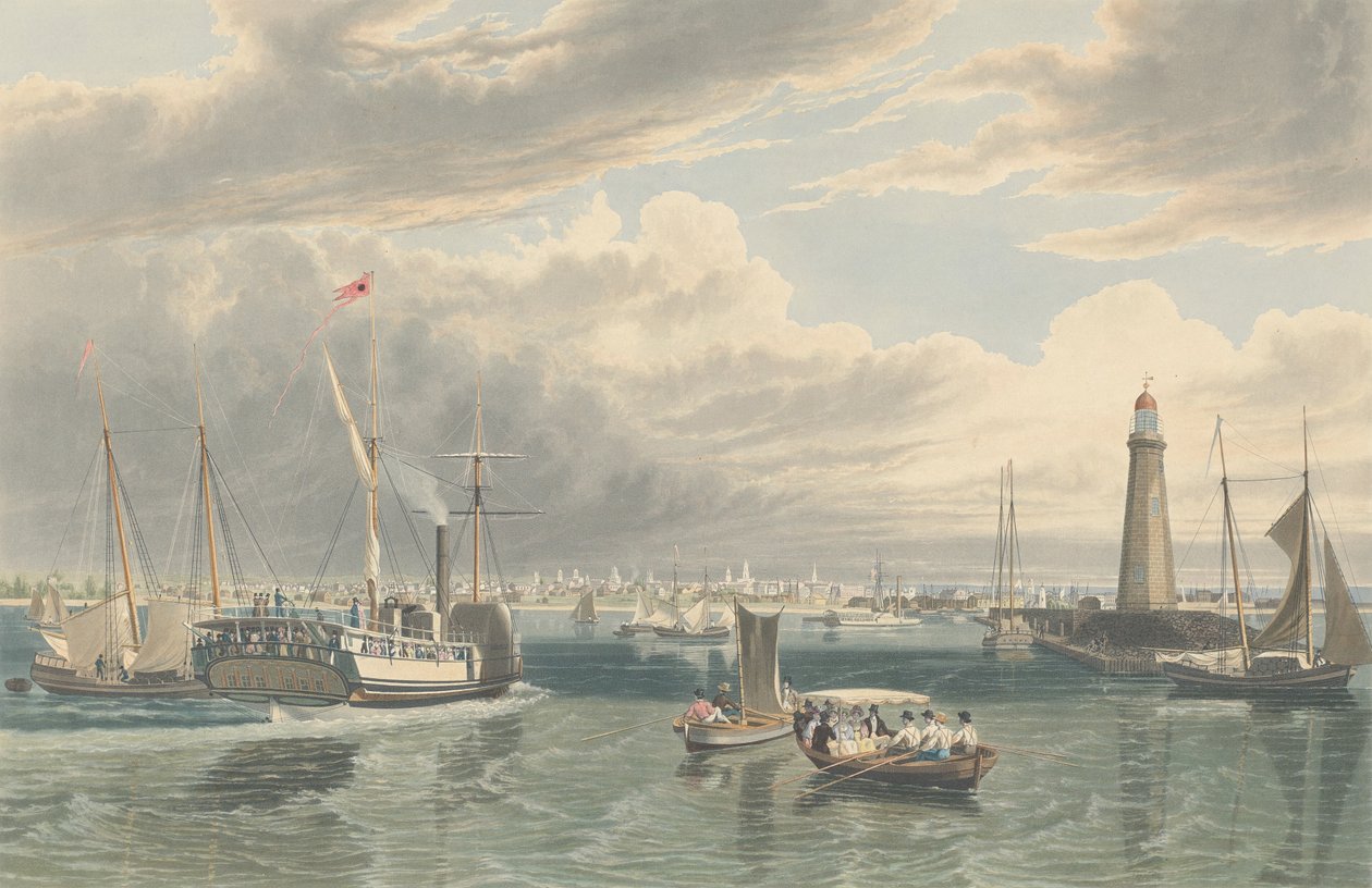 Buffalo, vom Eriesee, veröffentlicht 1836 von William James Bennett