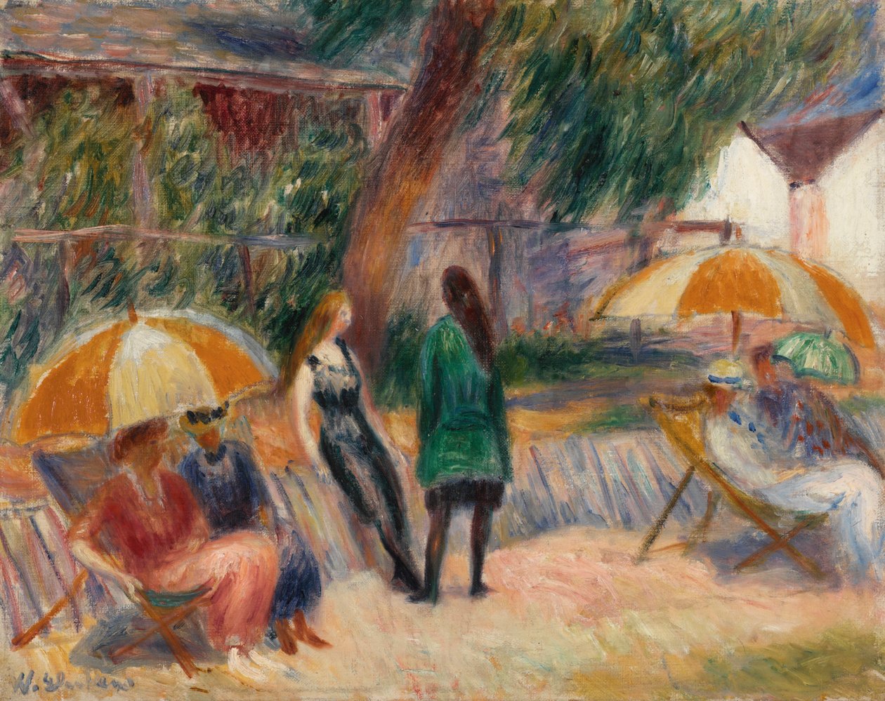 Strand mit Figuren, Bellport von William James Glackens