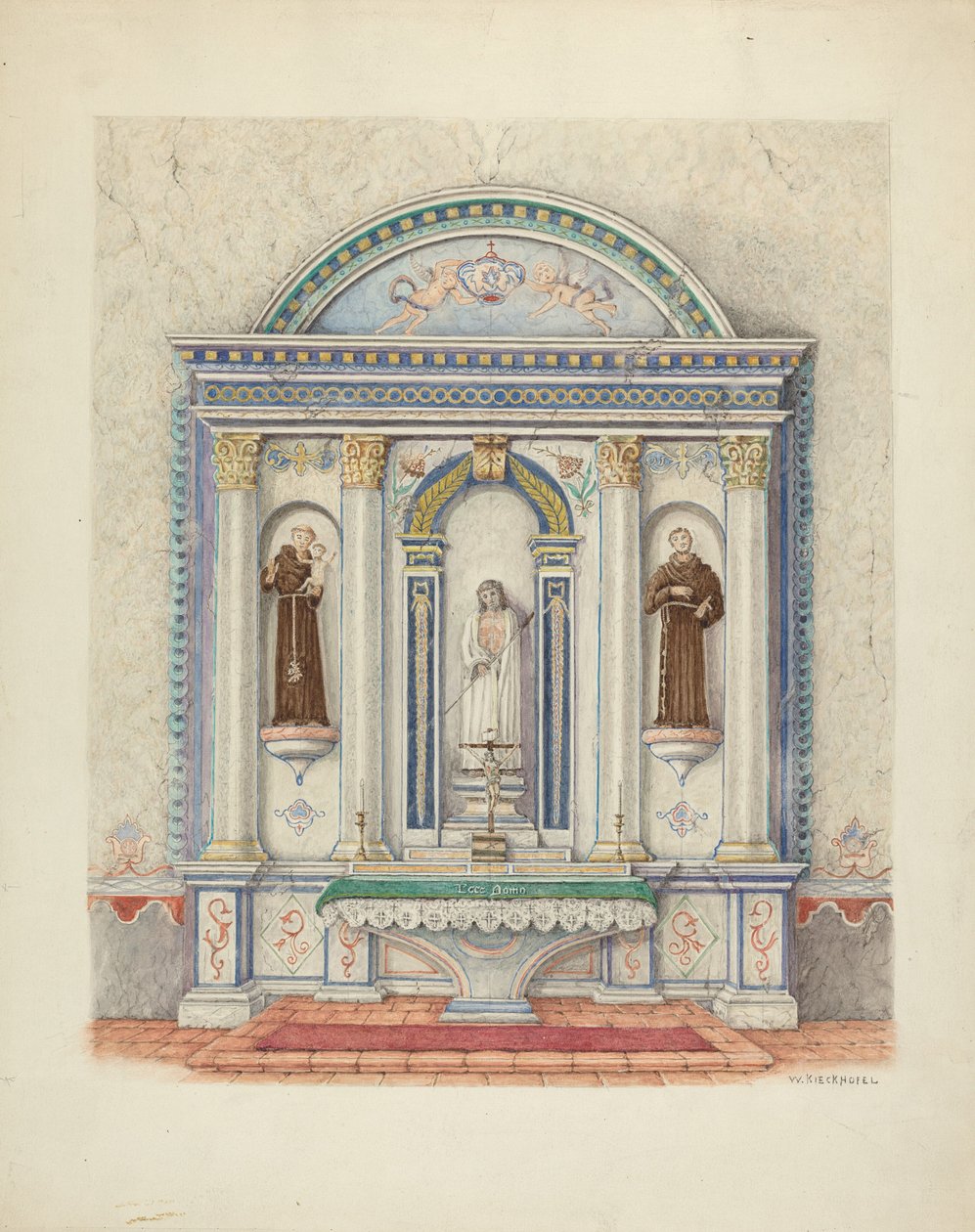 Seitenaltar, San Luis Rey Mission von William Kieckhofel