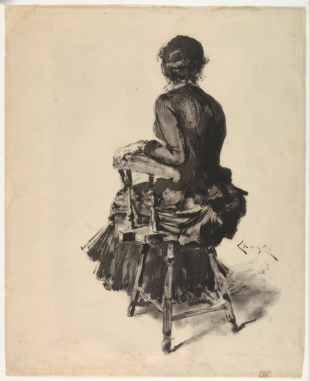 Sitzende Frau von William Merritt Chase