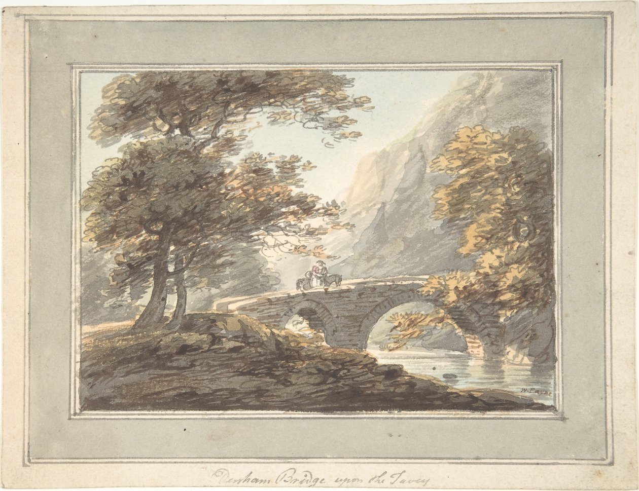 Denham-Brücke über den Tavy, 1780-1830 von William Payne