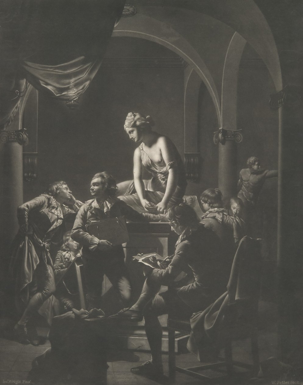 Eine Akademie bei Lampenlicht, 20. Februar 1772 von William Pether