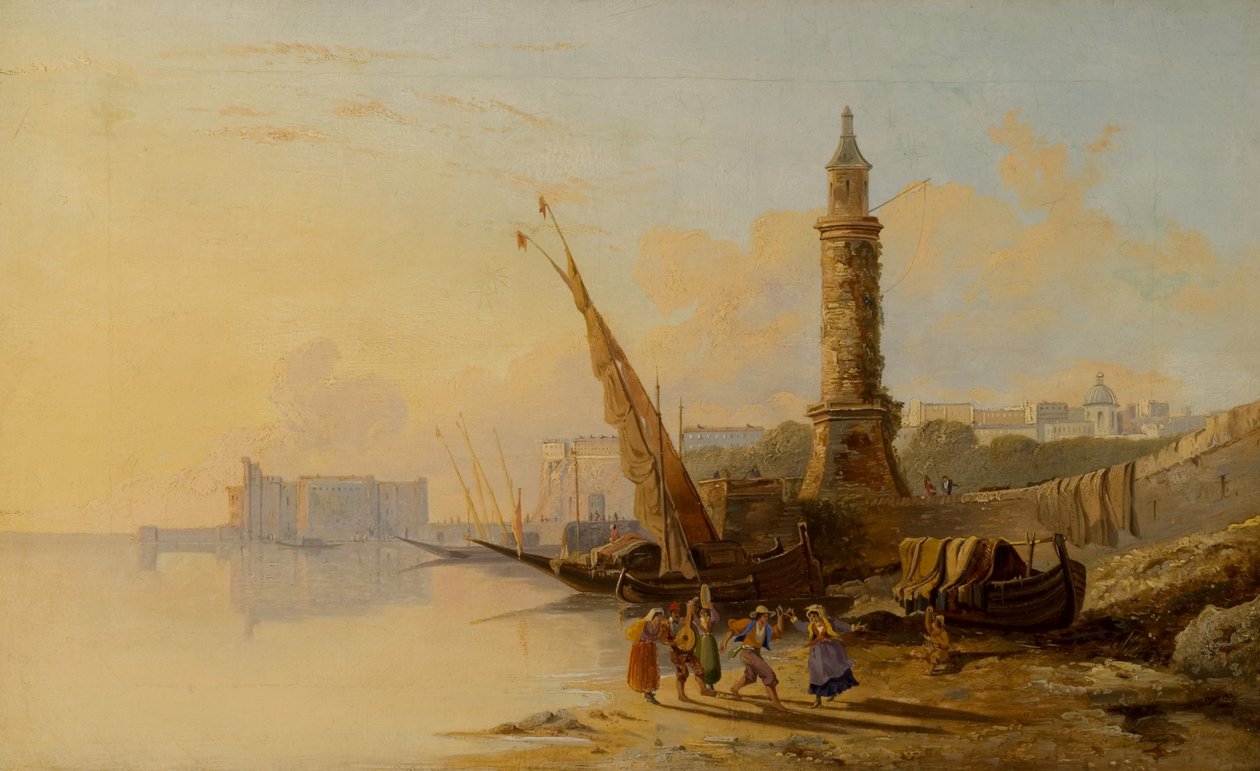 Italienische Küstenszene von William Raymond Dommerson