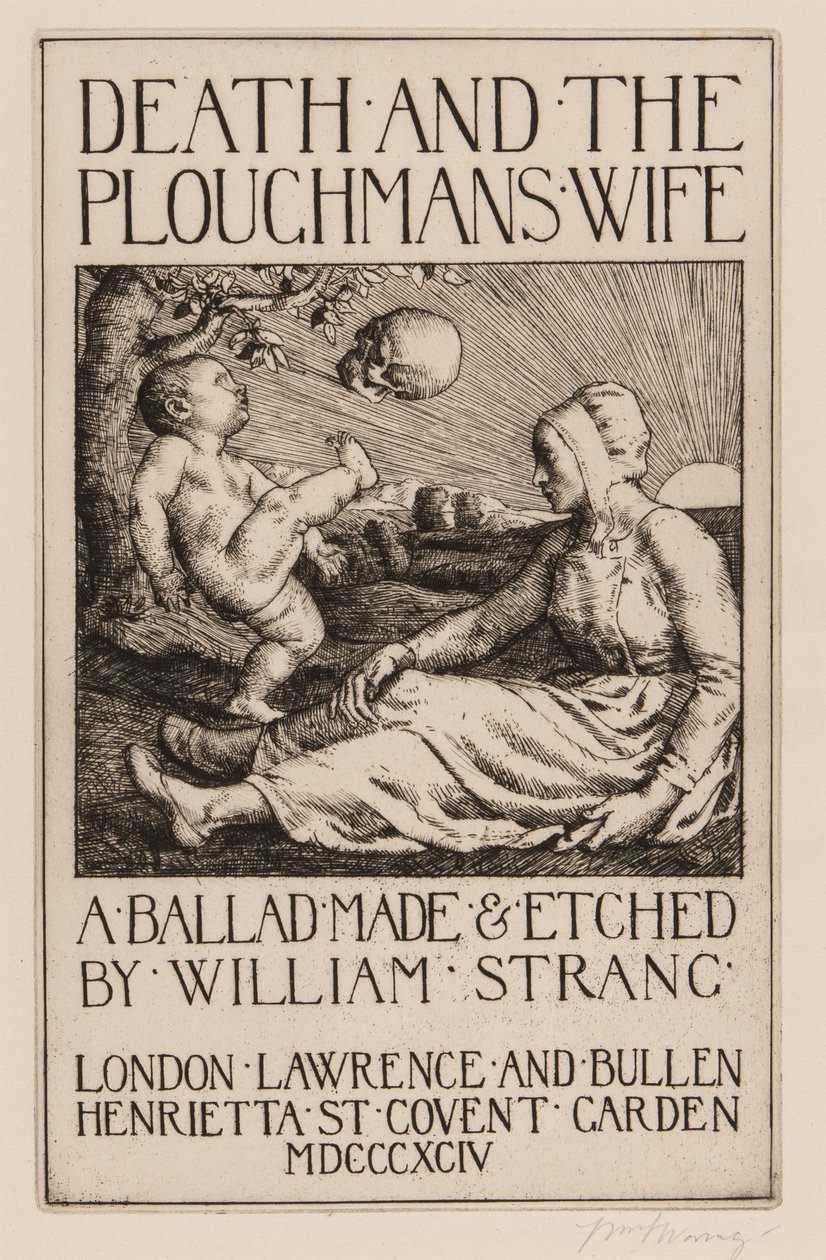 Der Tod und die Frau des Pflügers, 1892 von William Strang